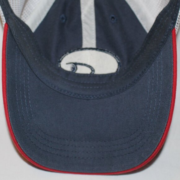 COSTA Del Mar USA Flag C Logo Unstructured Mesh Back Velcro Strap Baseball Hat - Picture 12 of 13